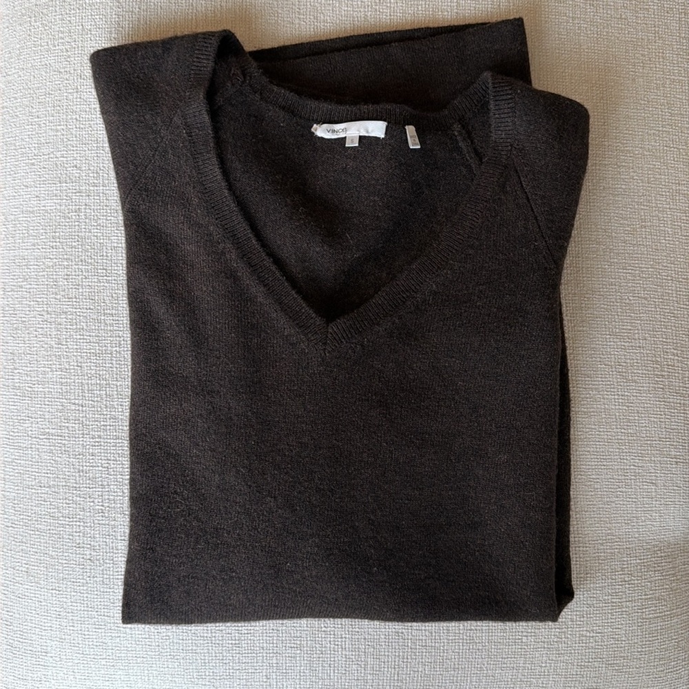 Brown Cashmere Vince Sweater Dress Size Small - See details